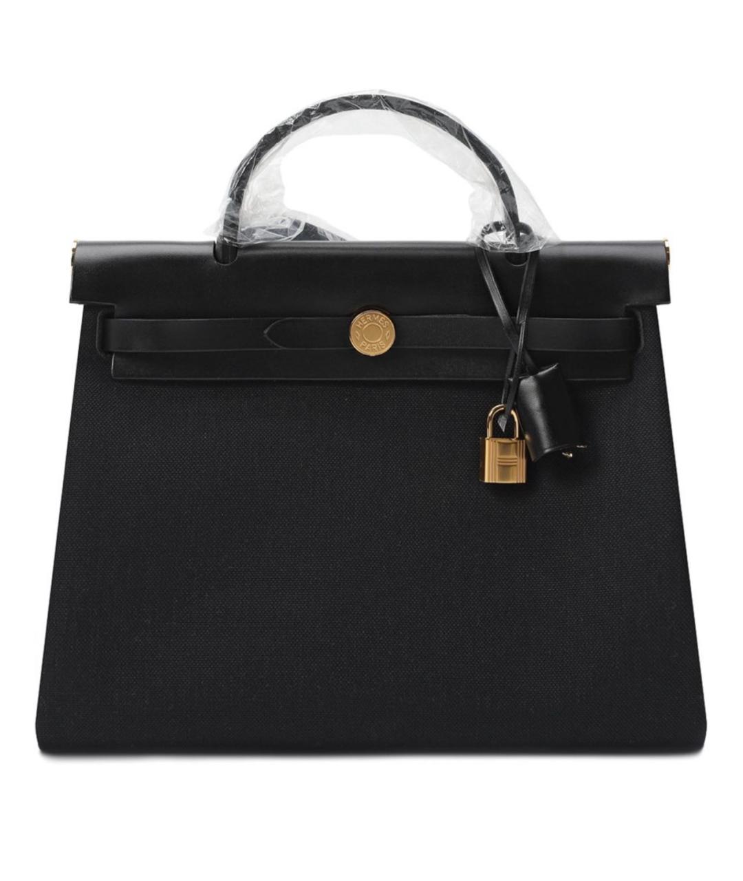 HERMES Черная тканевая сумка через плечо, фото 1