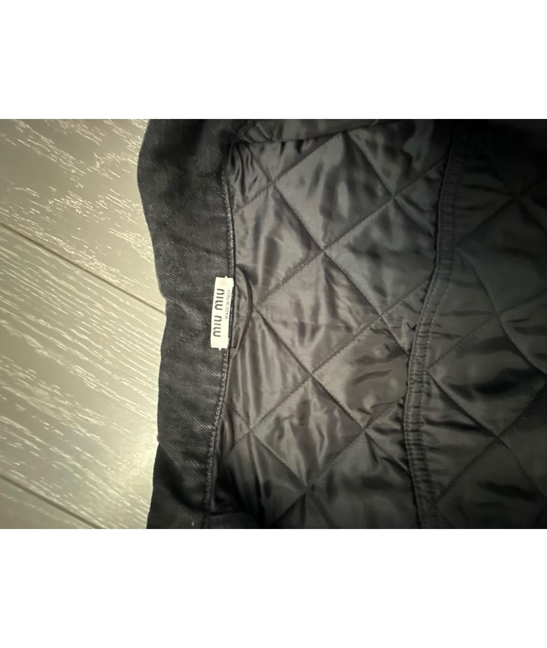 MIU MIU Антрацитовая деним куртка, фото 3