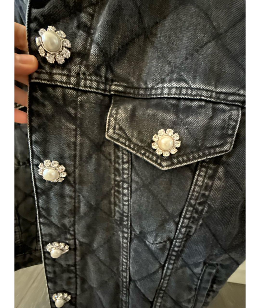 MIU MIU Антрацитовая деним куртка, фото 4