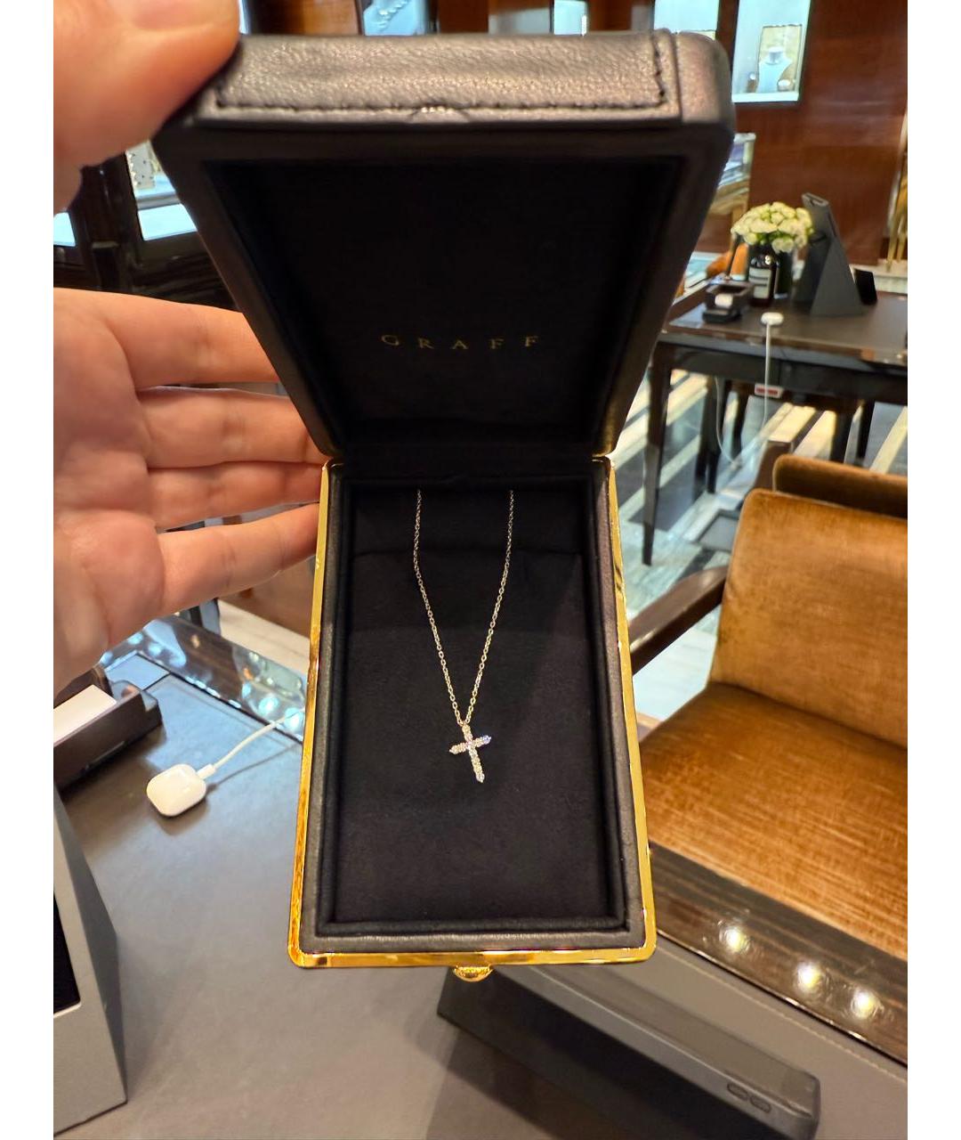 GRAFF Белая подвеска из белого золота, фото 4