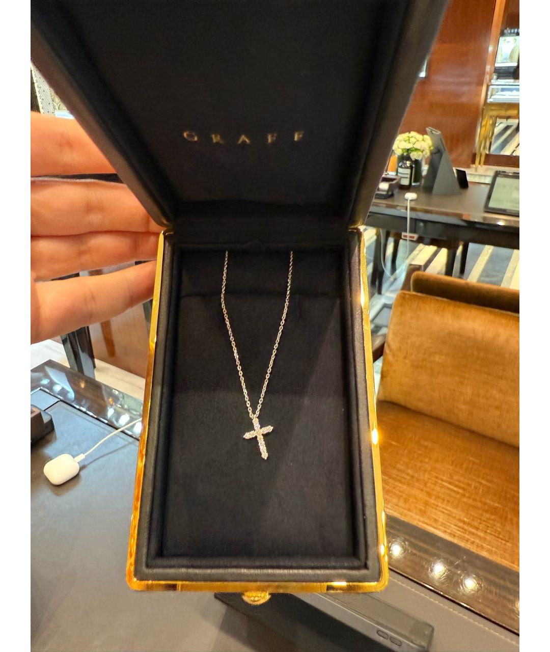 GRAFF Белая подвеска из белого золота, фото 3