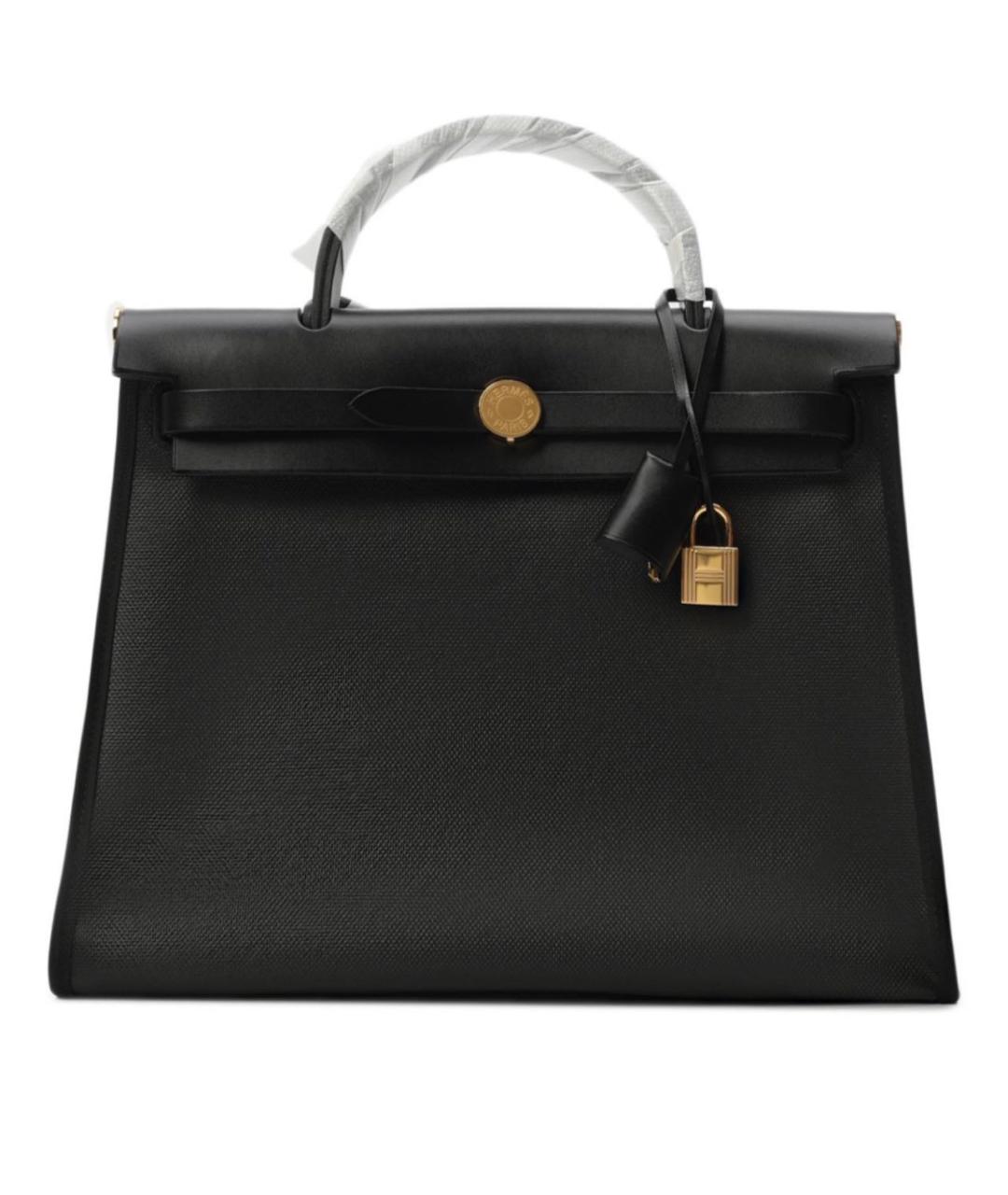 HERMES Черная сумка с короткими ручками, фото 1