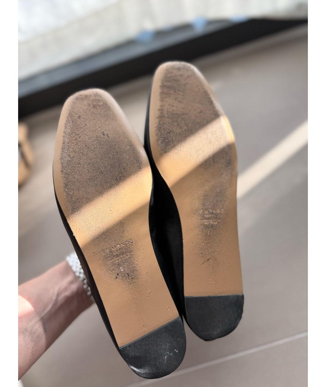 LE MONDE BERYL Черные кожаные балетки, фото 3