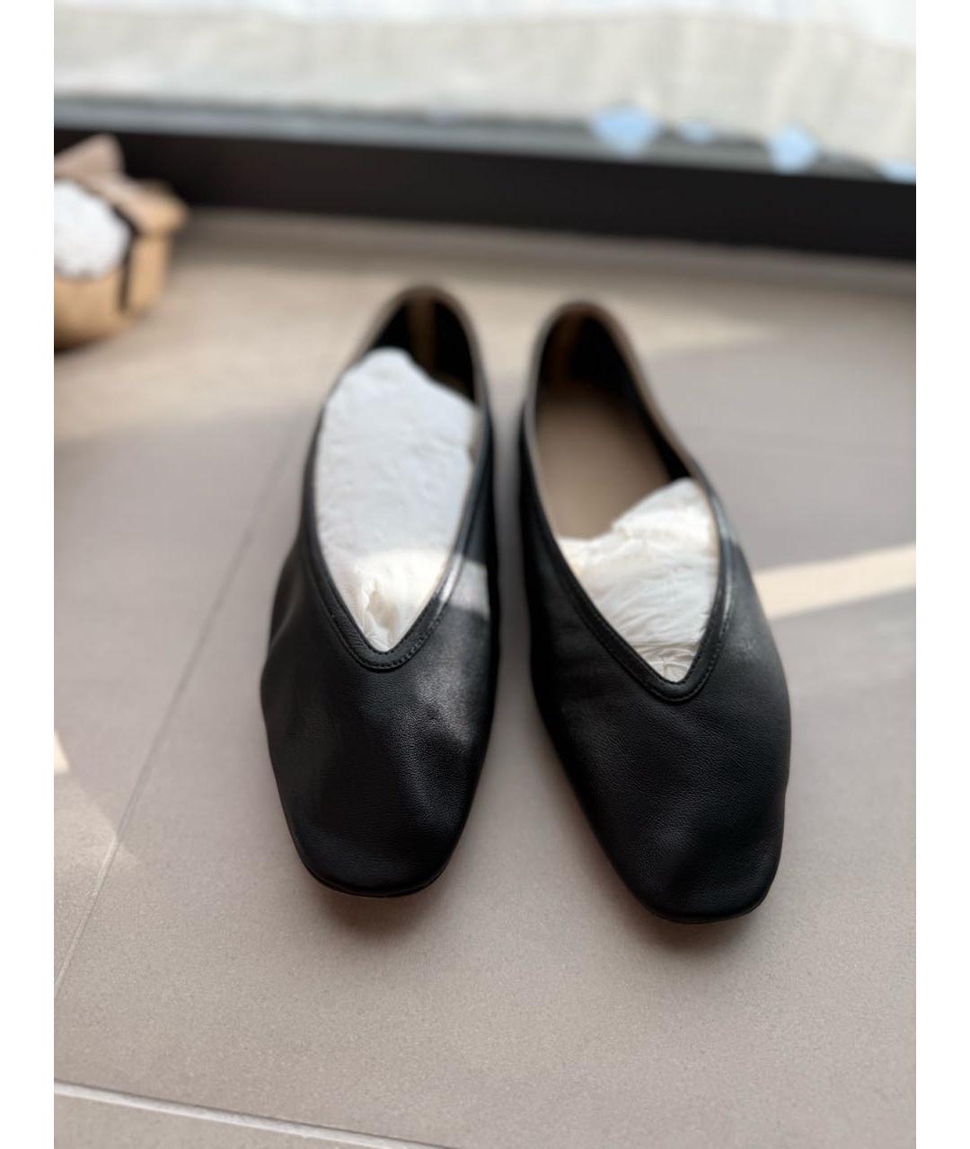 LE MONDE BERYL Черные кожаные балетки, фото 2