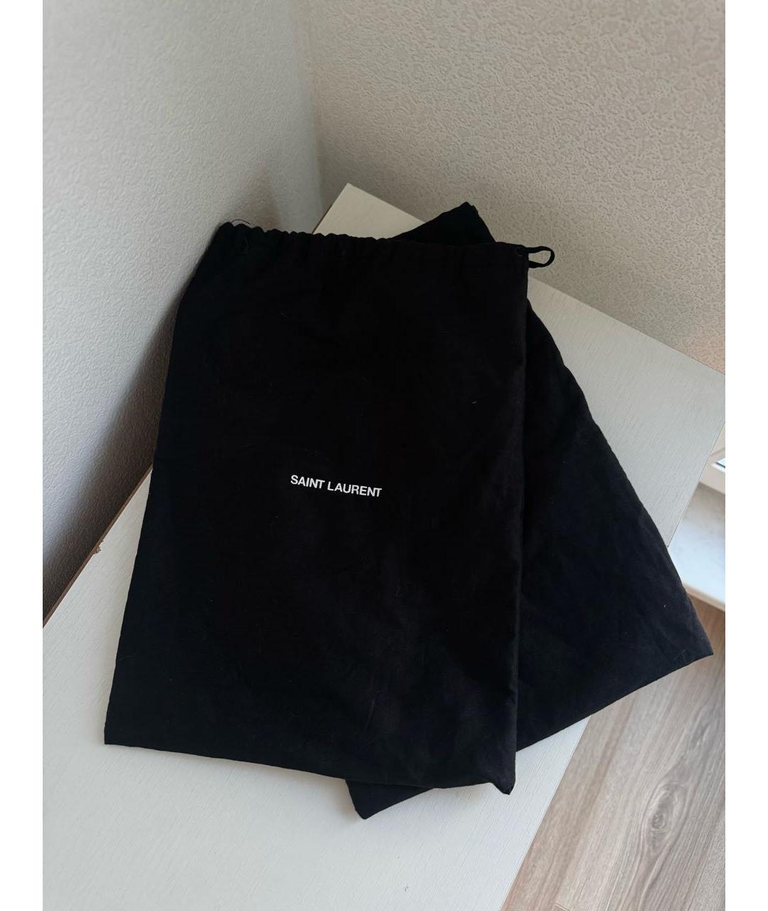 SAINT LAURENT Черные кожаные туфли, фото 5