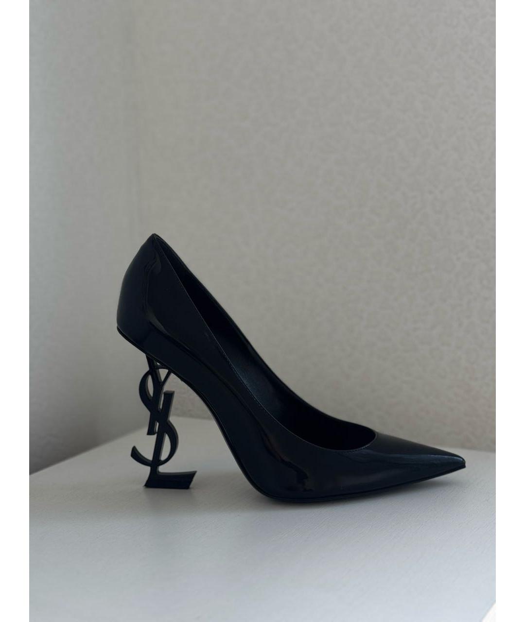 SAINT LAURENT Черные кожаные туфли, фото 8