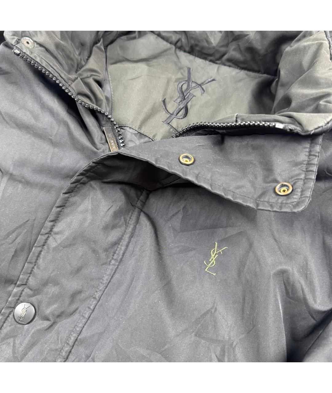 SAINT LAURENT Черная полиэстеровая куртка, фото 3