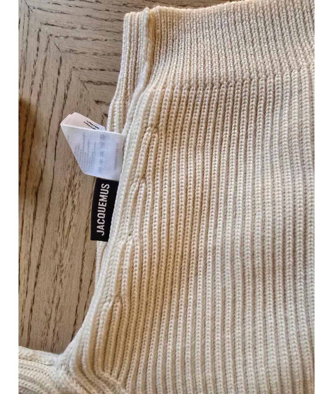 JACQUEMUS Бежевый шерстяной джемпер / свитер, фото 5