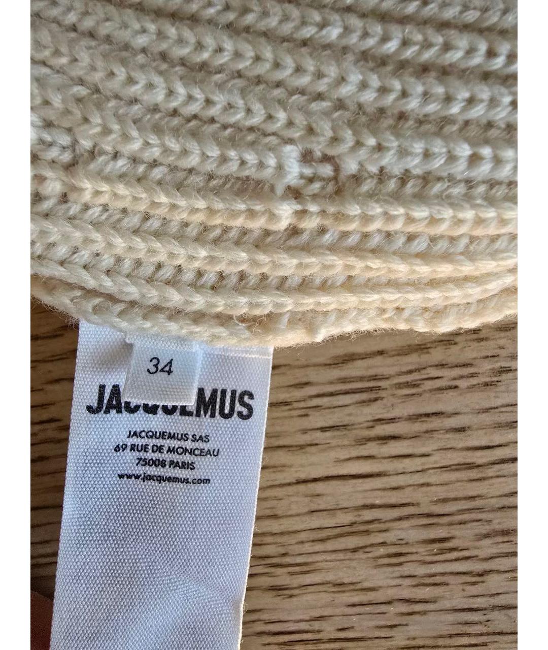 JACQUEMUS Бежевый шерстяной джемпер / свитер, фото 6