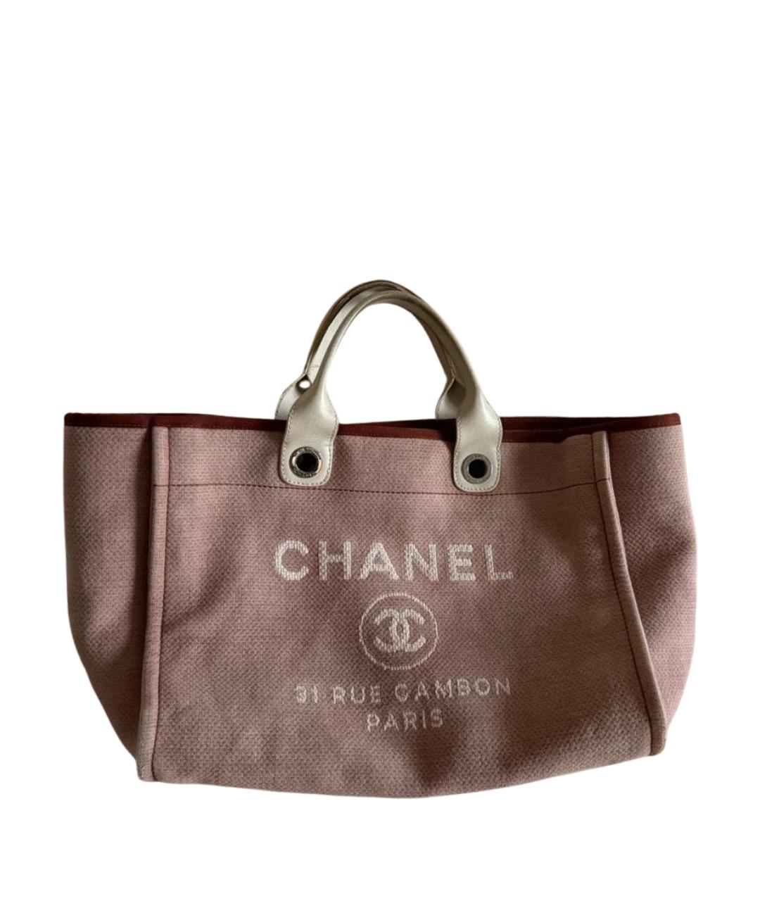 CHANEL Бежевая хлопковая сумка тоут, фото 1