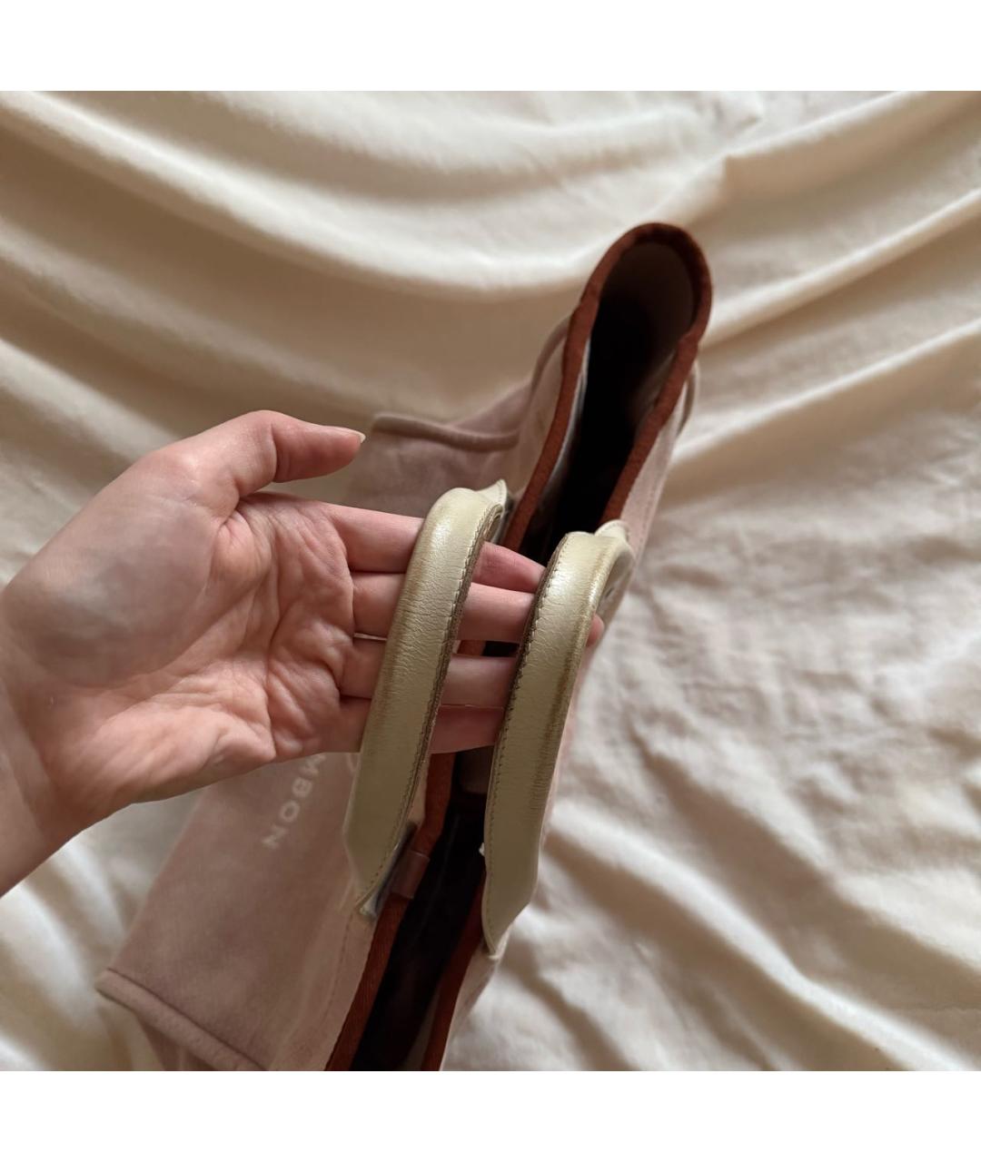 CHANEL Бежевая хлопковая сумка тоут, фото 5