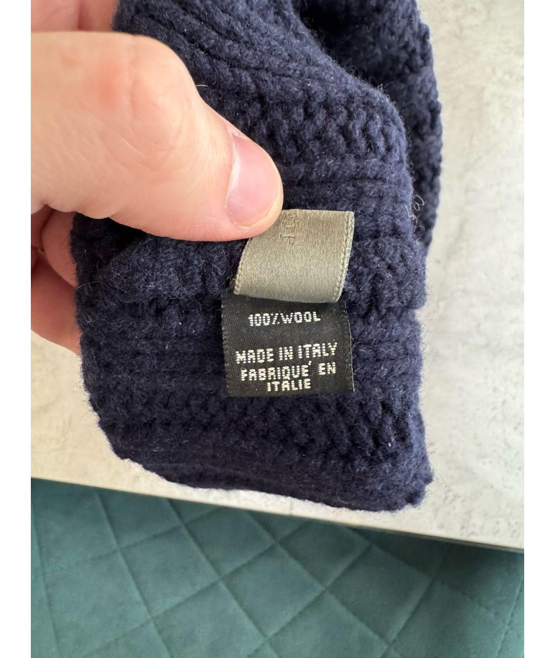 CHRISTIAN DIOR Темно-синяя шерстяная шапка, фото 5