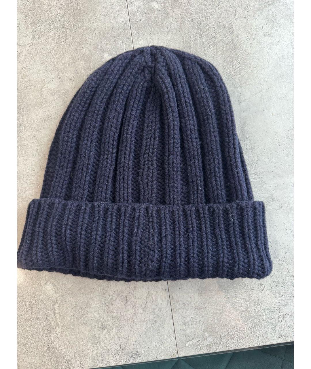 CHRISTIAN DIOR Темно-синяя шерстяная шапка, фото 2