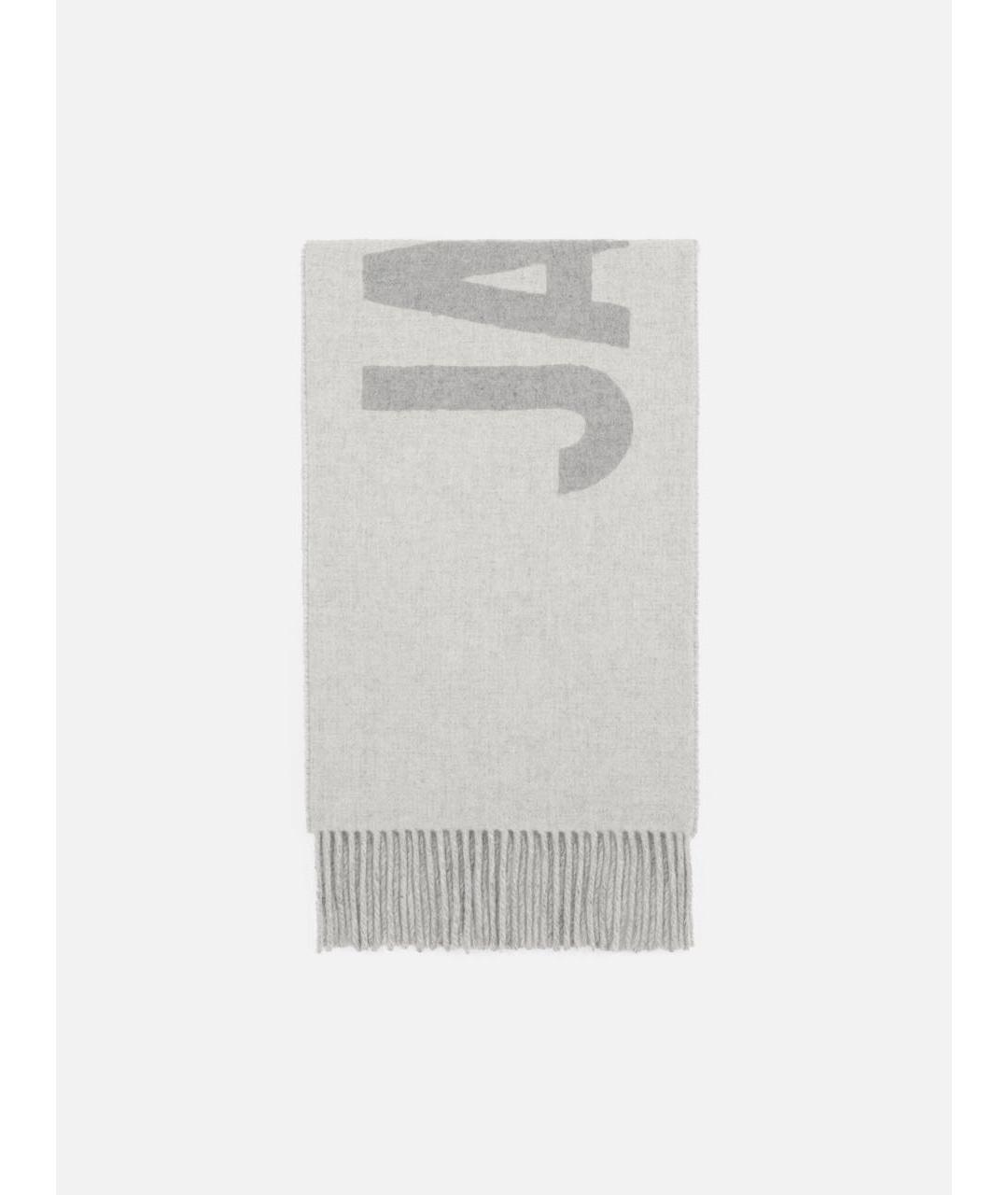 JACQUEMUS Серый шерстяной шарф, фото 3