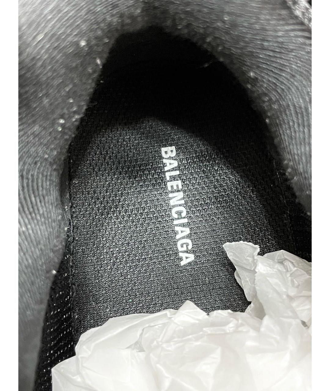 BALENCIAGA Черные текстильные низкие кроссовки / кеды, фото 8