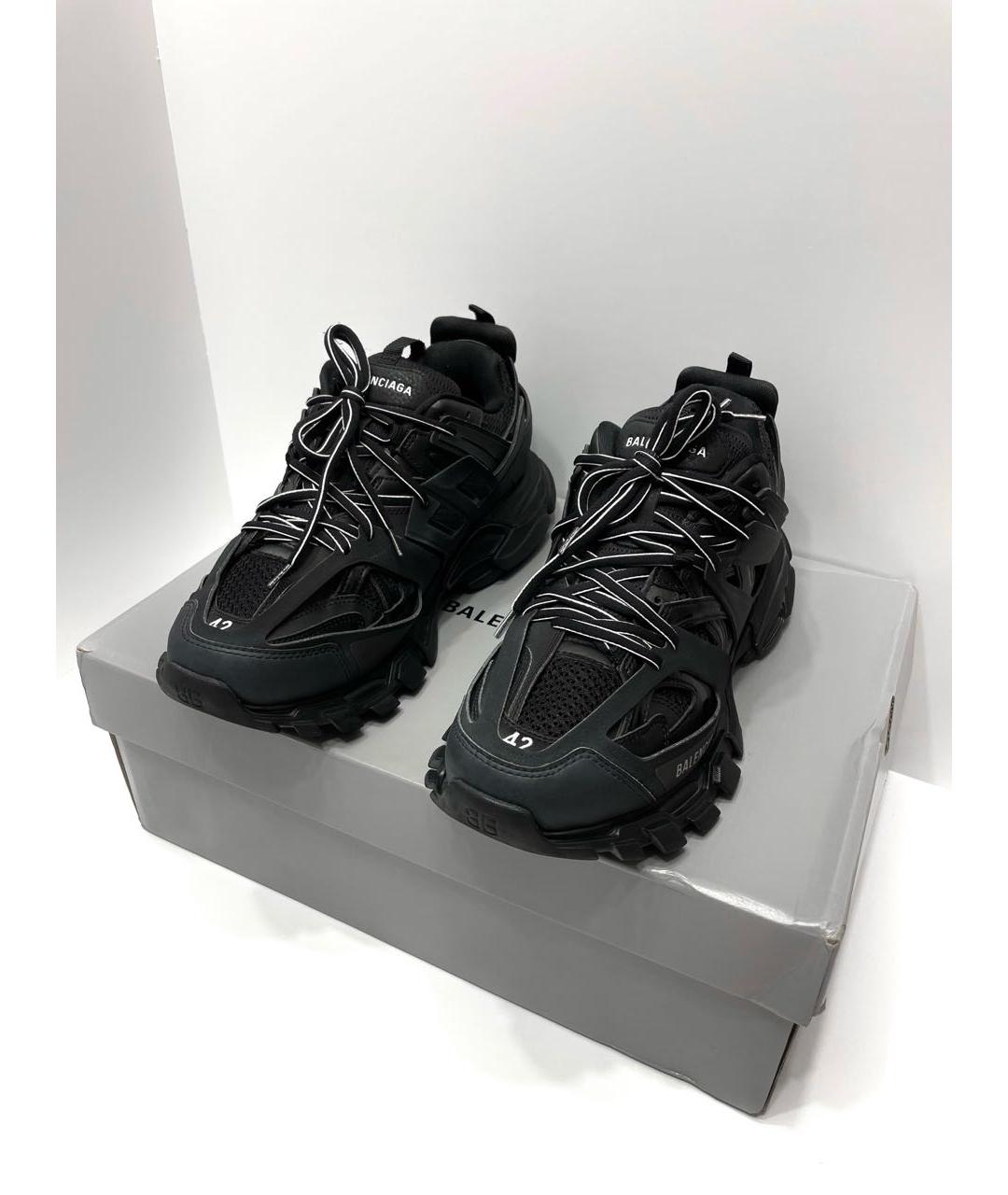 BALENCIAGA Черные текстильные низкие кроссовки / кеды, фото 2