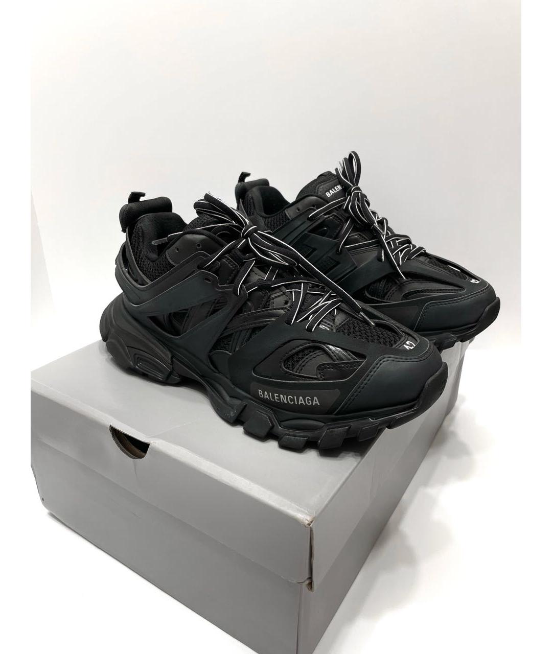 BALENCIAGA Черные текстильные низкие кроссовки / кеды, фото 3