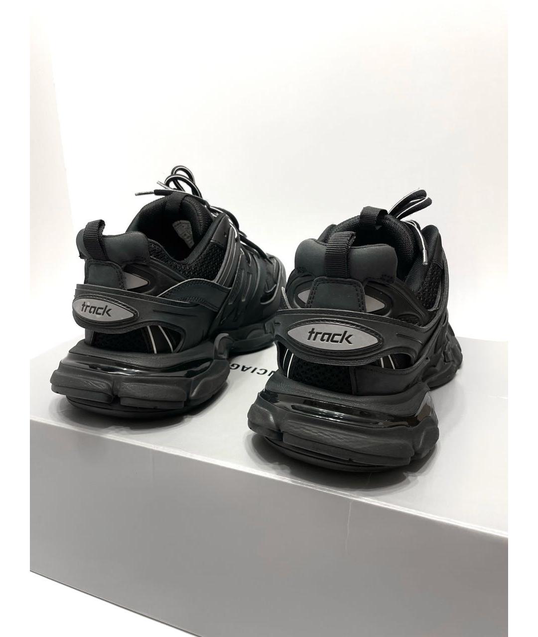 BALENCIAGA Черные текстильные низкие кроссовки / кеды, фото 4