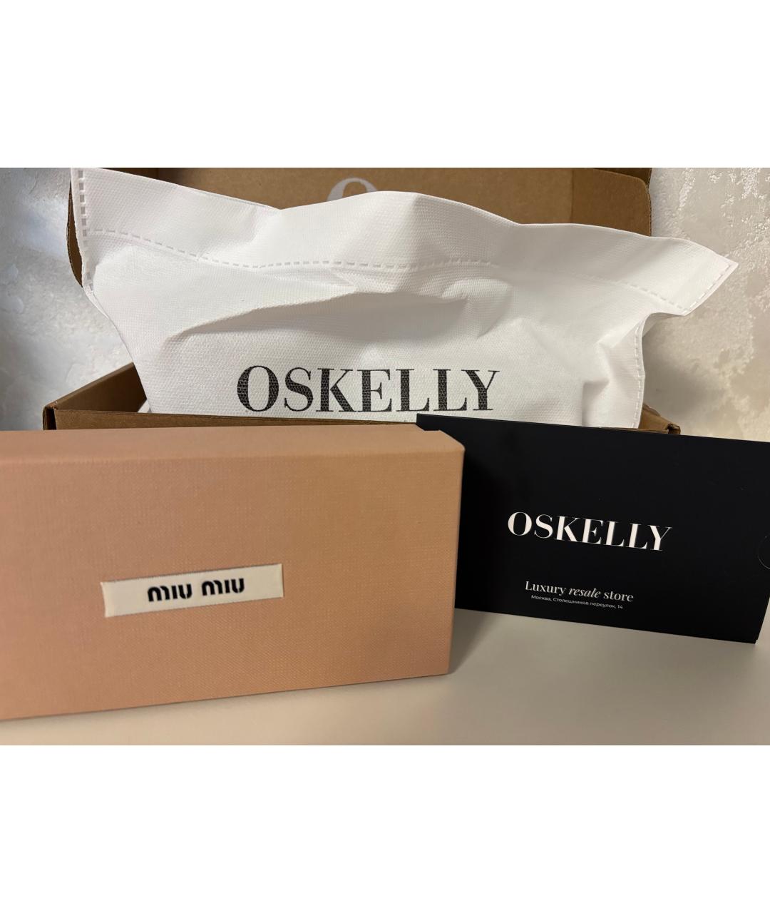 MIU MIU Коричневые пластиковые солнцезащитные очки, фото 8