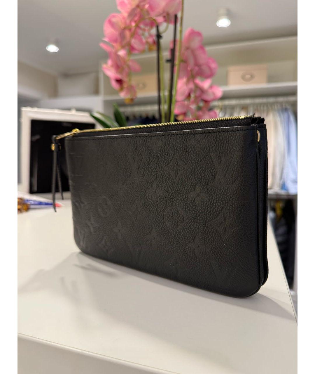 LOUIS VUITTON Черная кожаная сумка через плечо, фото 2