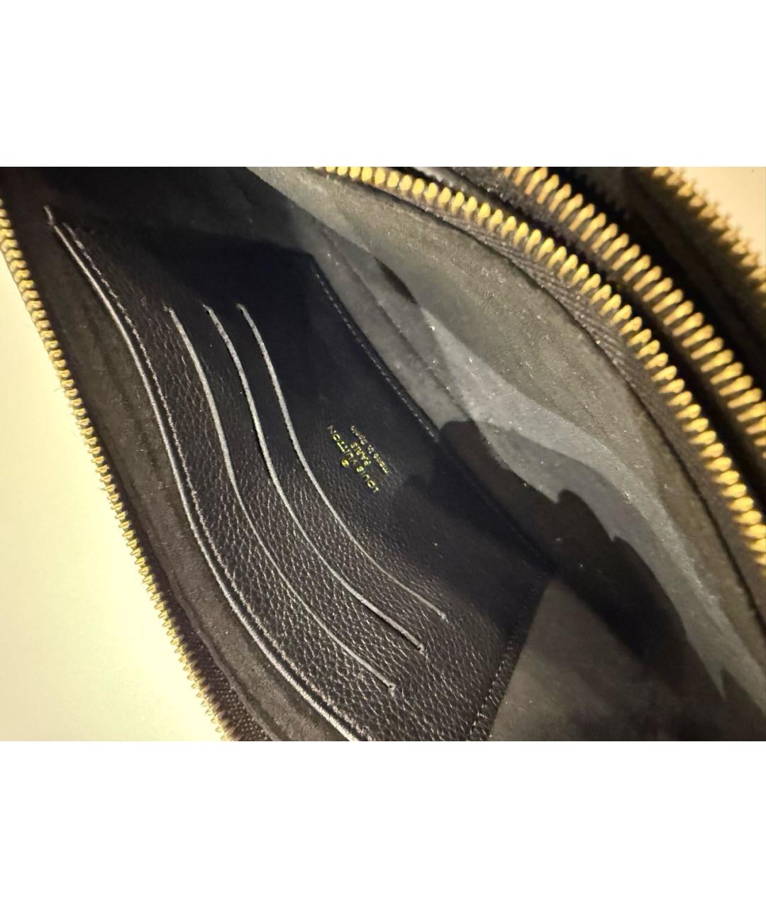 LOUIS VUITTON Черная кожаная сумка через плечо, фото 4