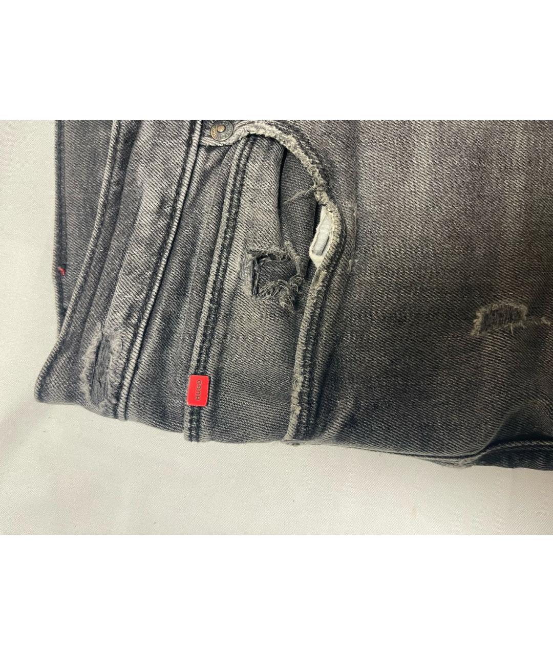 HUGO Серые хлопковые джинсы скинни, фото 6