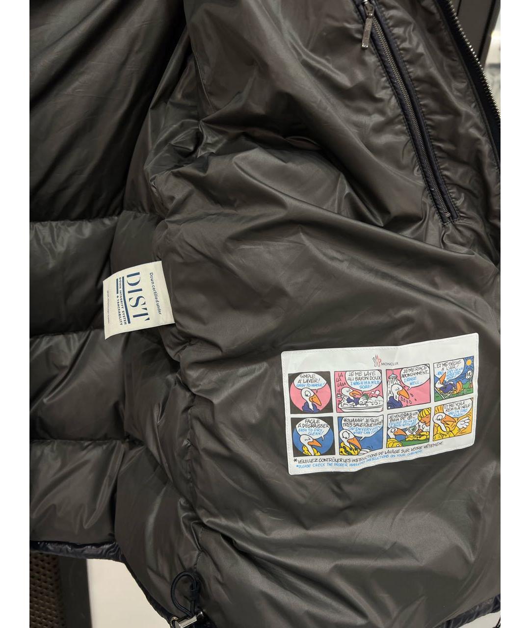 MONCLER Темно-синий пуховик, фото 8
