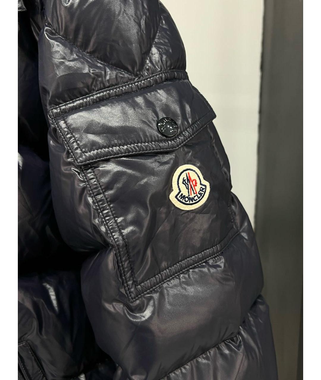 MONCLER Темно-синий пуховик, фото 6