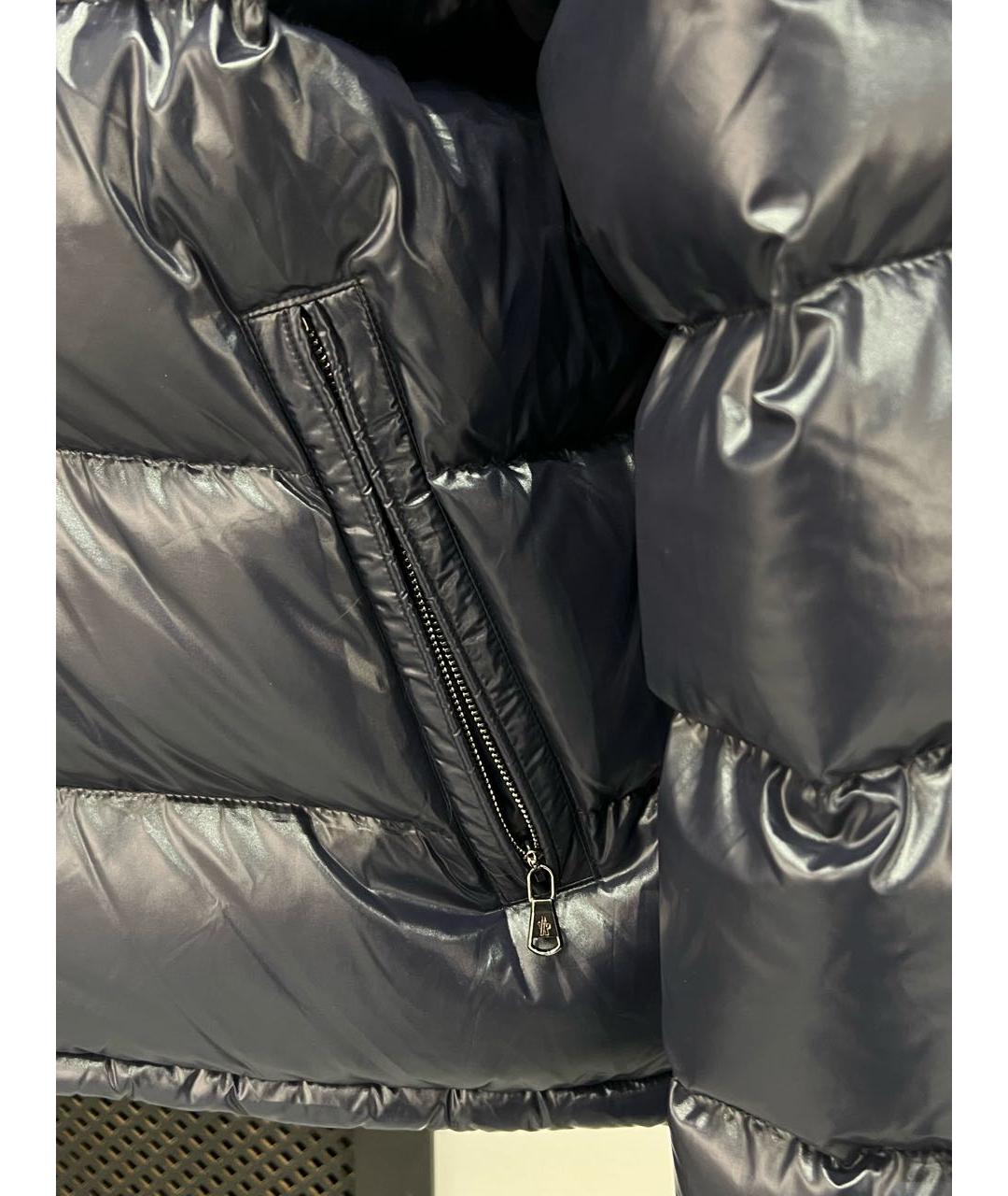 MONCLER Темно-синий пуховик, фото 7