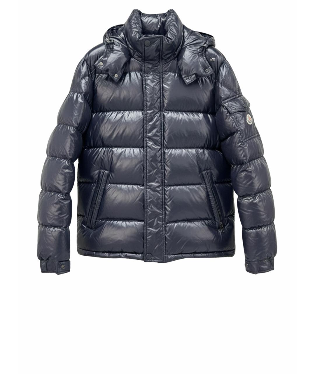 MONCLER Темно-синий пуховик, фото 2