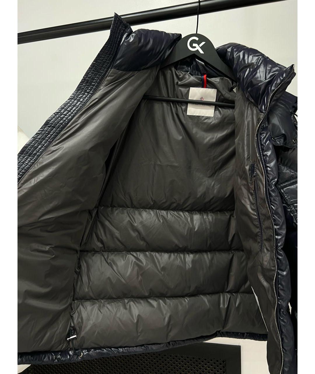 MONCLER Темно-синий пуховик, фото 4