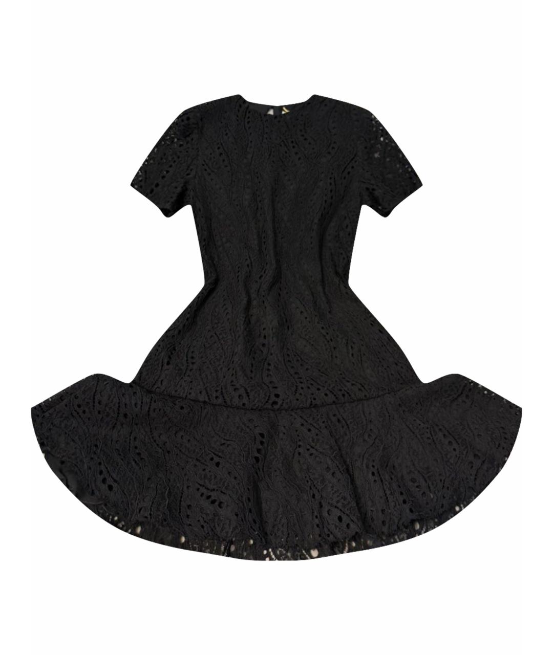 SAINT LAURENT Черное кружевное повседневное платье, фото 1