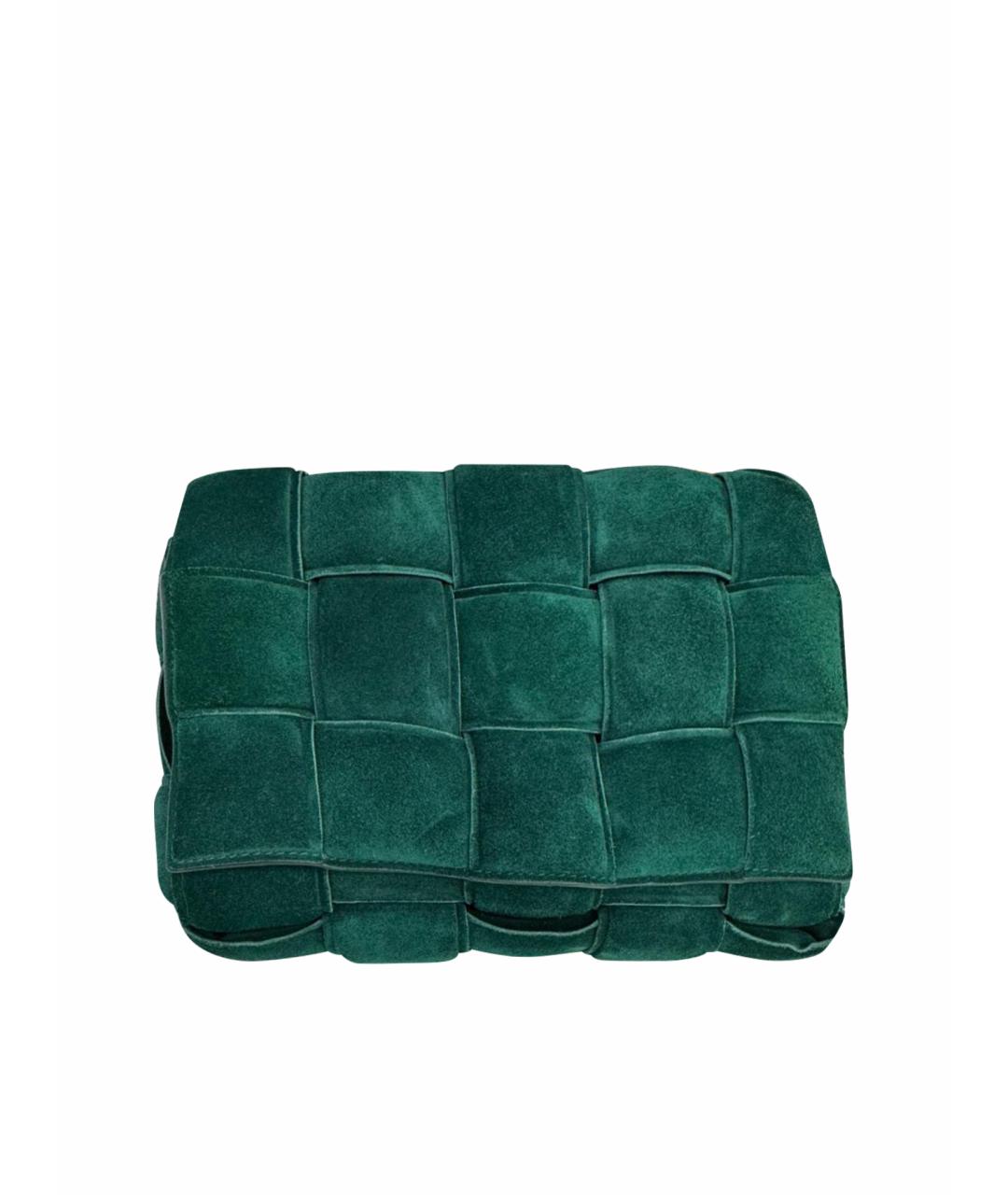 BOTTEGA VENETA Зеленая замшевая сумка через плечо, фото 1