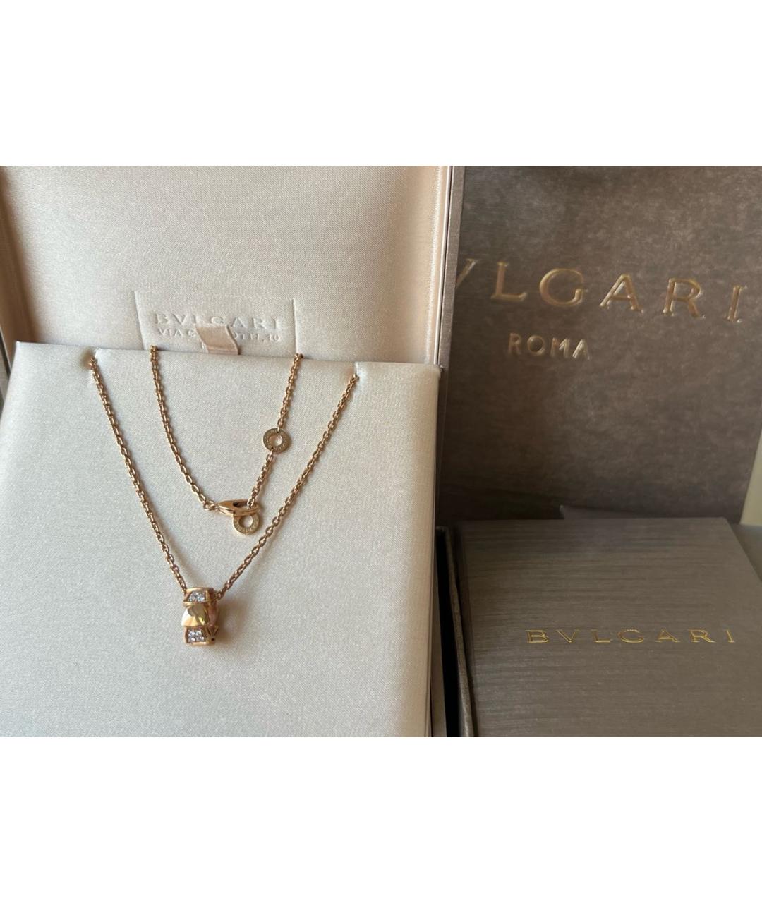 BVLGARI Розовое колье из розового золота, фото 8