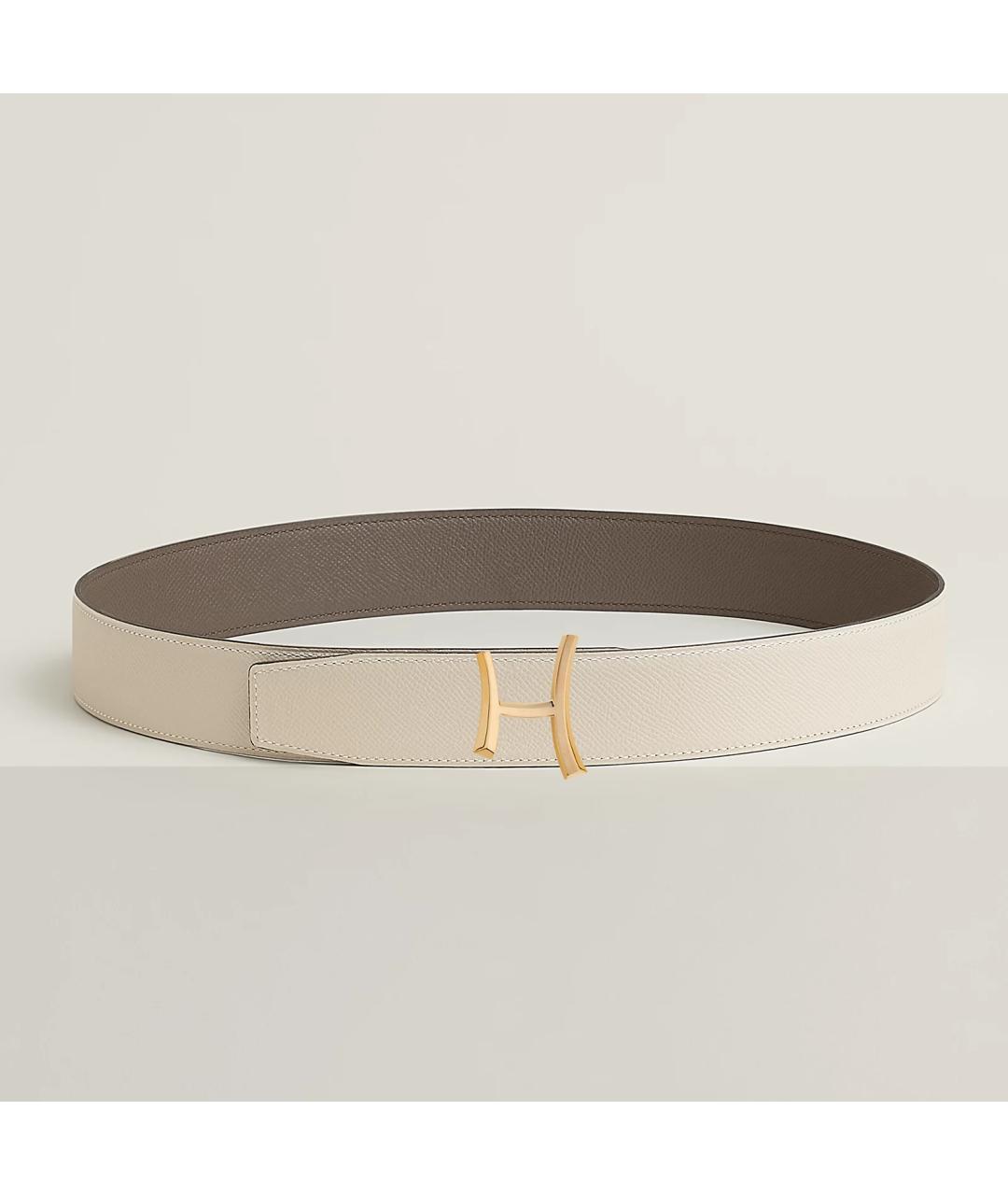 HERMES Серый кожаный ремень, фото 2