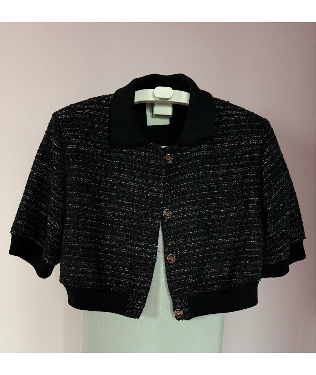 SANDRO Черный твидовый костюм с юбками, фото 9