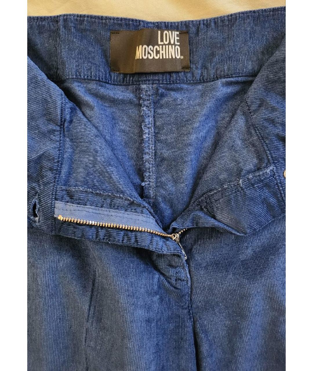 LOVE MOSCHINO Синие хлопковые кюлоты, фото 3