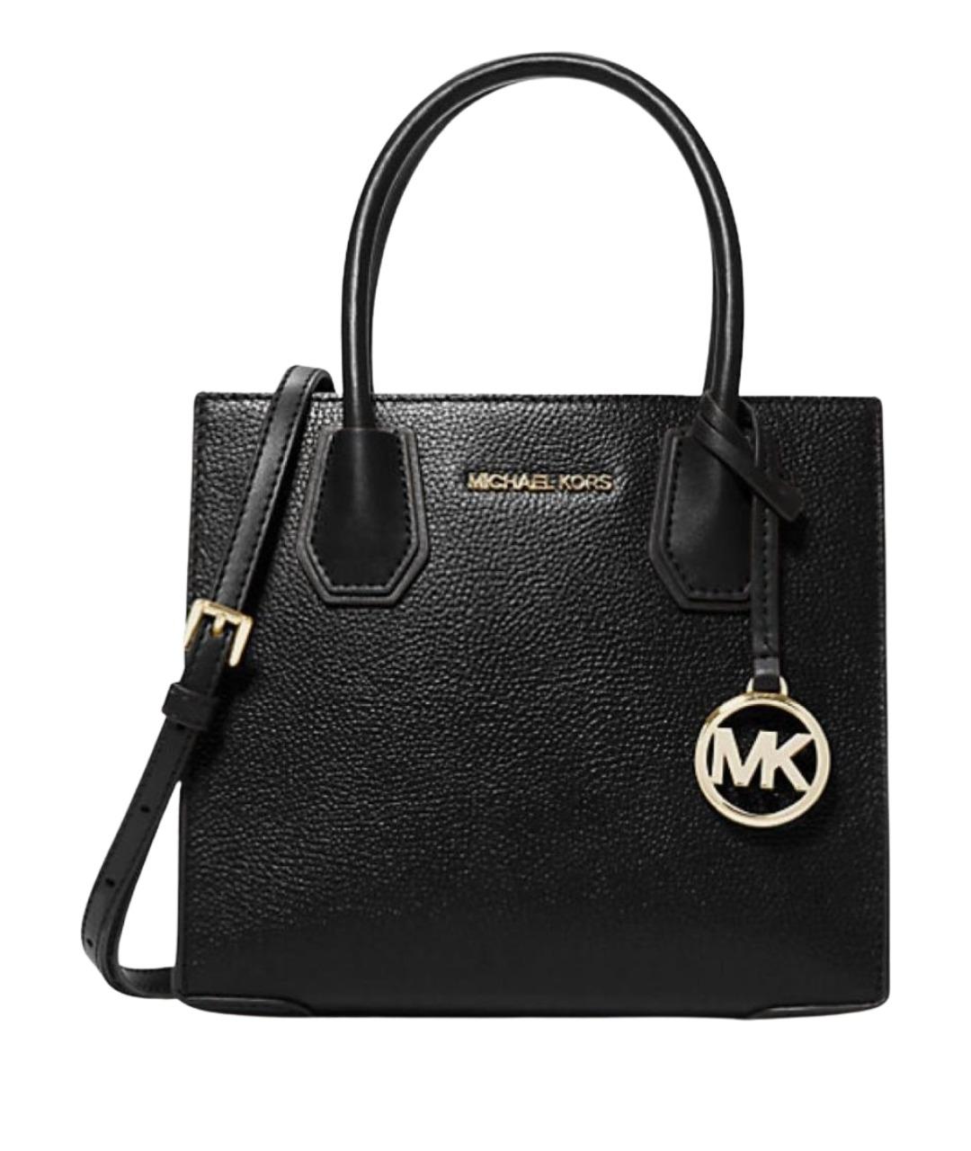 MICHAEL MICHAEL KORS Черная кожаная сумка с короткими ручками, фото 1