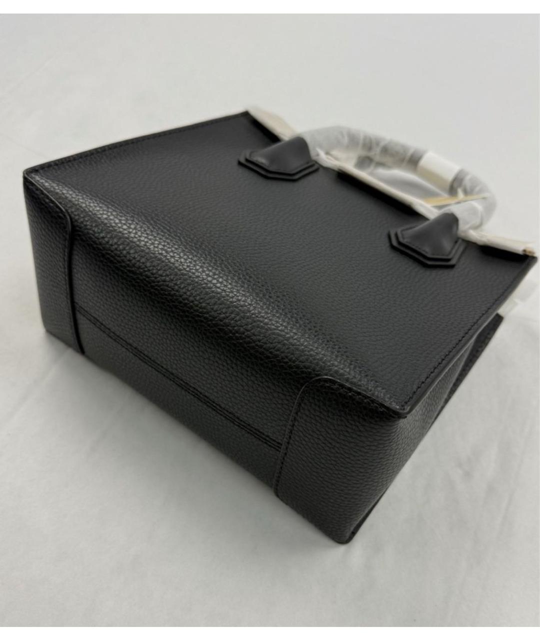 MICHAEL MICHAEL KORS Черная кожаная сумка с короткими ручками, фото 5