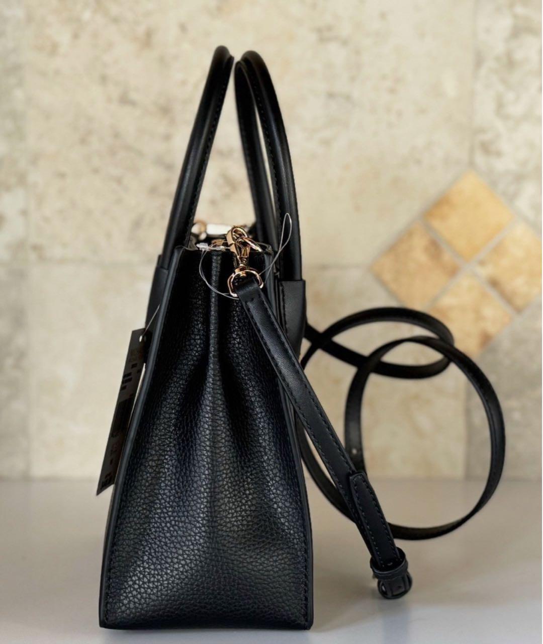 MICHAEL MICHAEL KORS Черная кожаная сумка с короткими ручками, фото 2