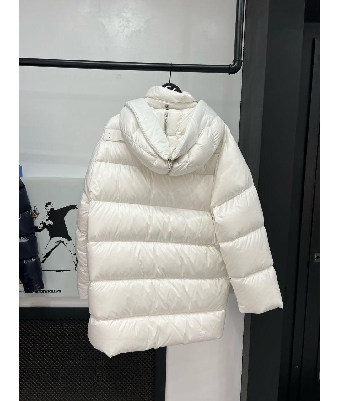 MONCLER Белый полиэстеровый пуховик, фото 2