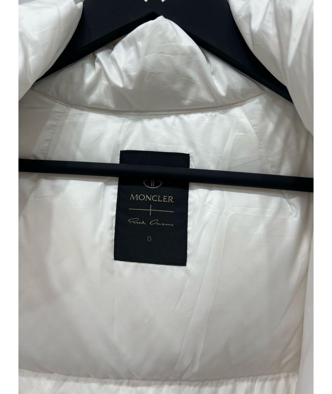 MONCLER Белый полиэстеровый пуховик, фото 3