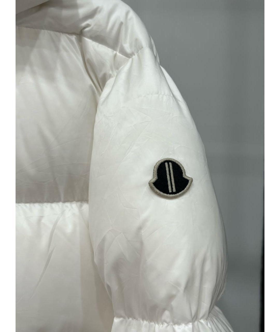MONCLER Белый полиэстеровый пуховик, фото 5