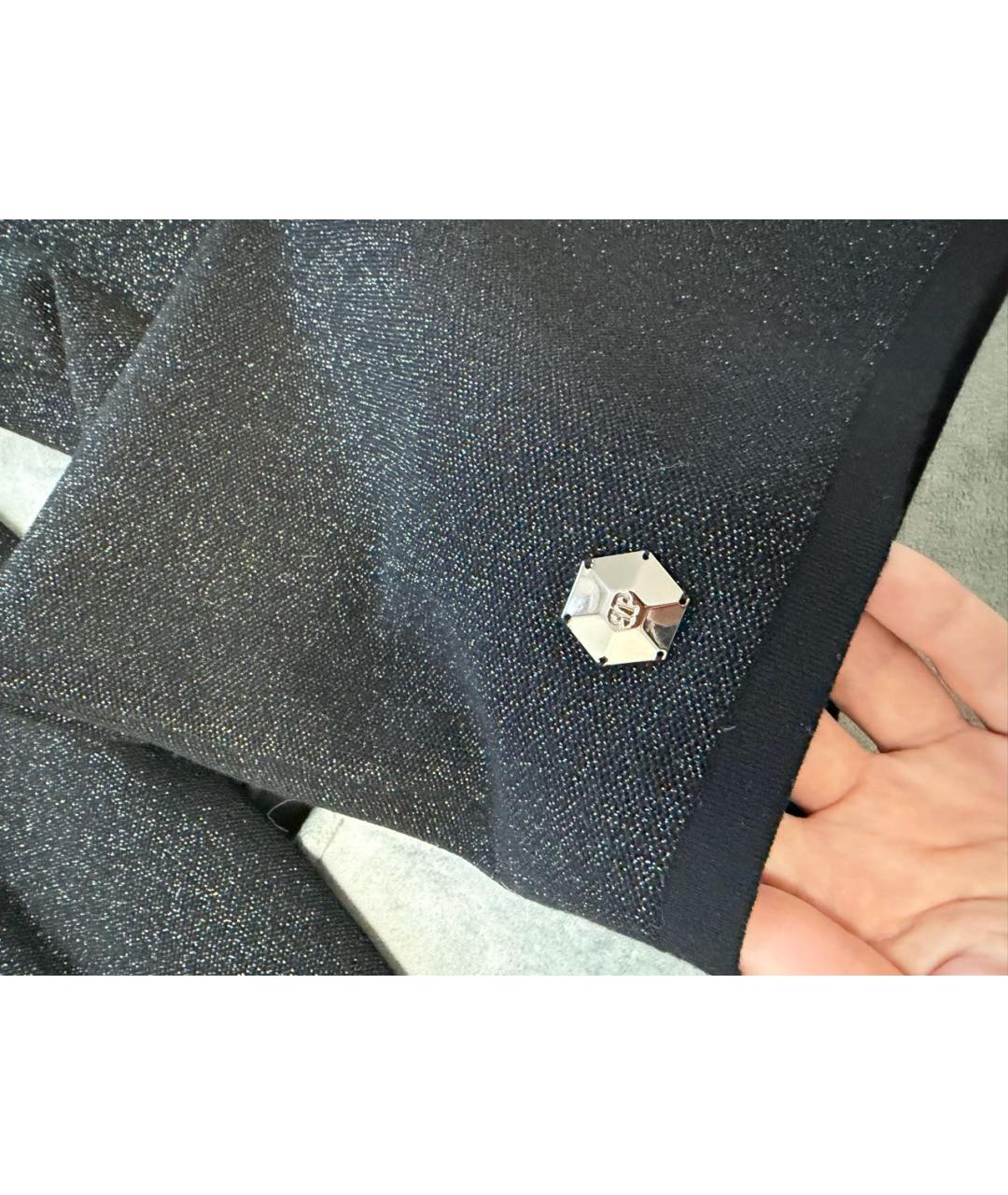 PHILIPP PLEIN Черное вискозное повседневное платье, фото 4