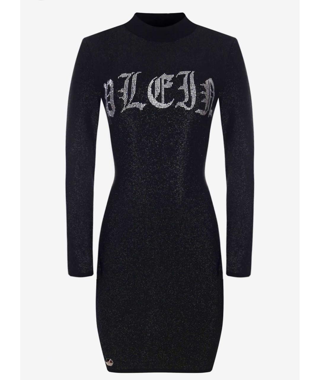 PHILIPP PLEIN Черное вискозное повседневное платье, фото 9