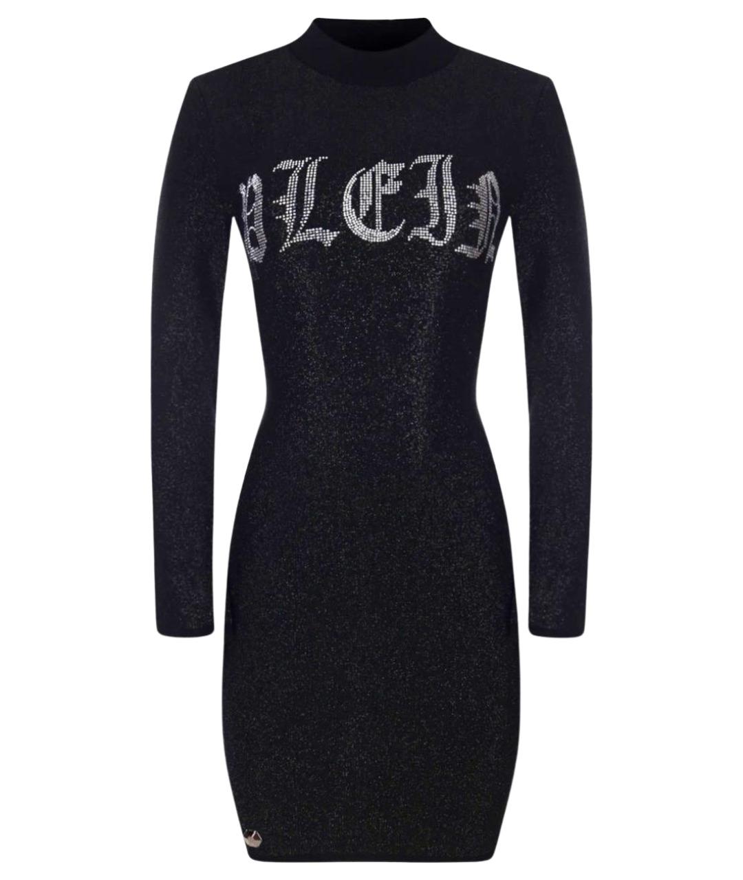PHILIPP PLEIN Черное вискозное повседневное платье, фото 1