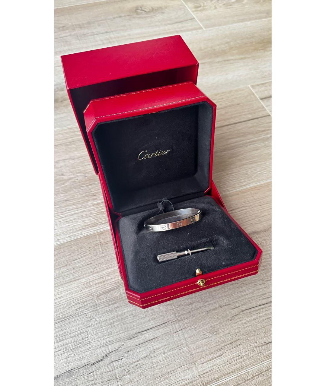 CARTIER Серебрянный браслет из белого золота, фото 4