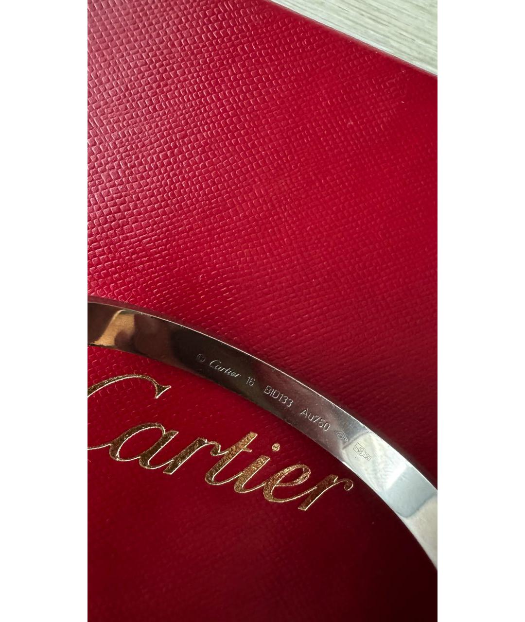 CARTIER Серебрянный браслет из белого золота, фото 5