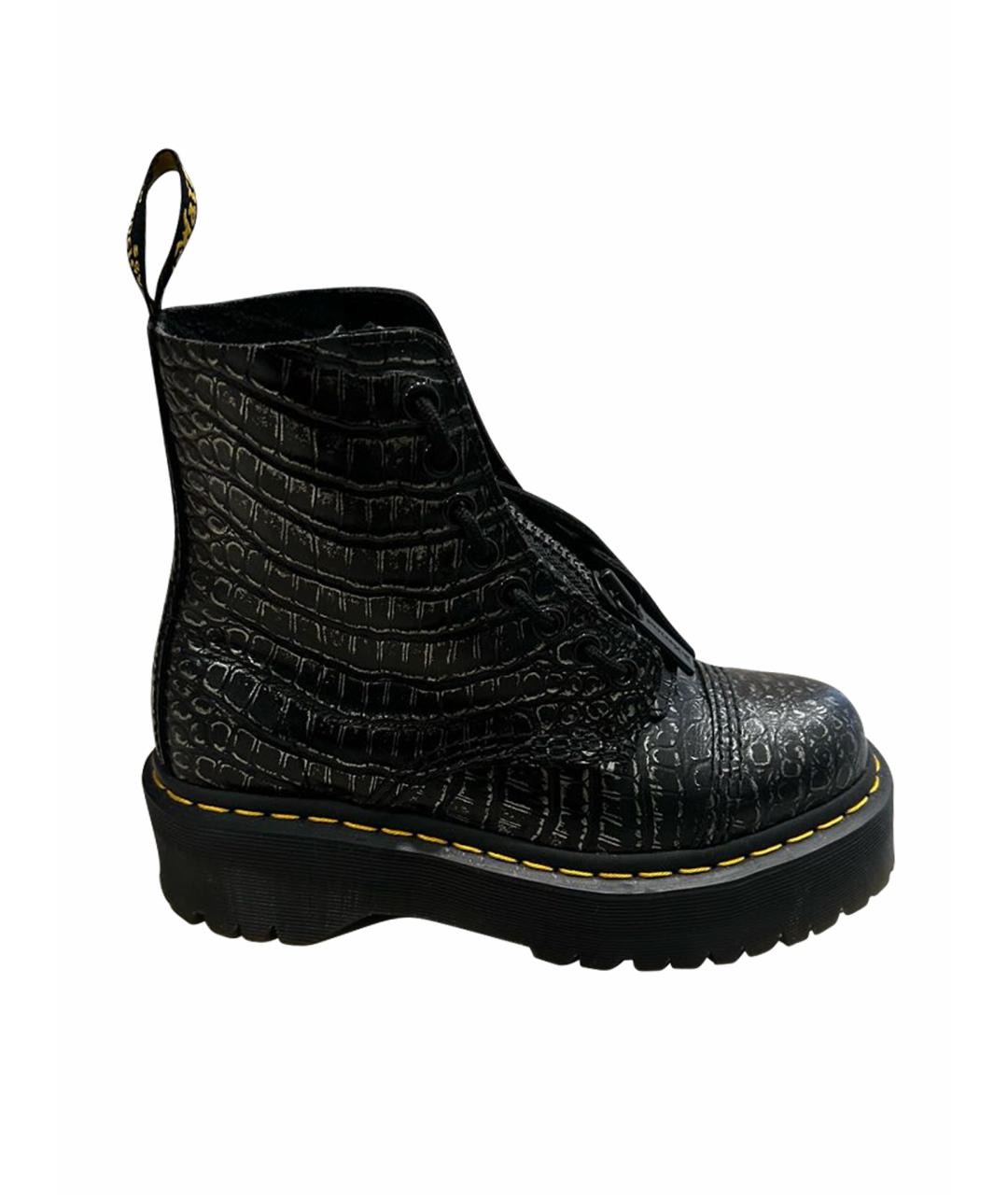 DR. MARTENS Черные кожаные ботинки, фото 1