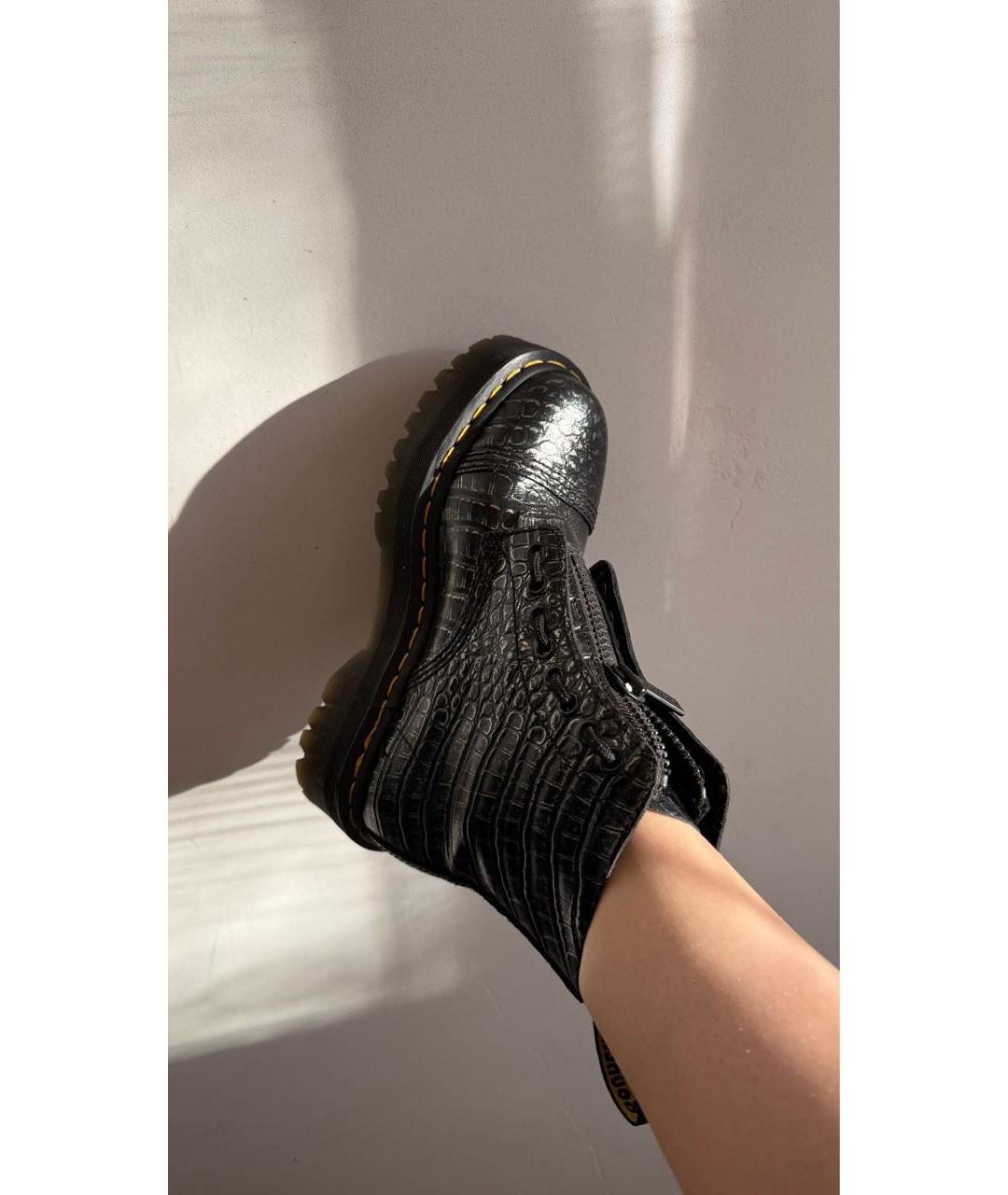 DR. MARTENS Черные кожаные ботинки, фото 7